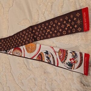 LV Logo Bag Or Hair Scarf Silk